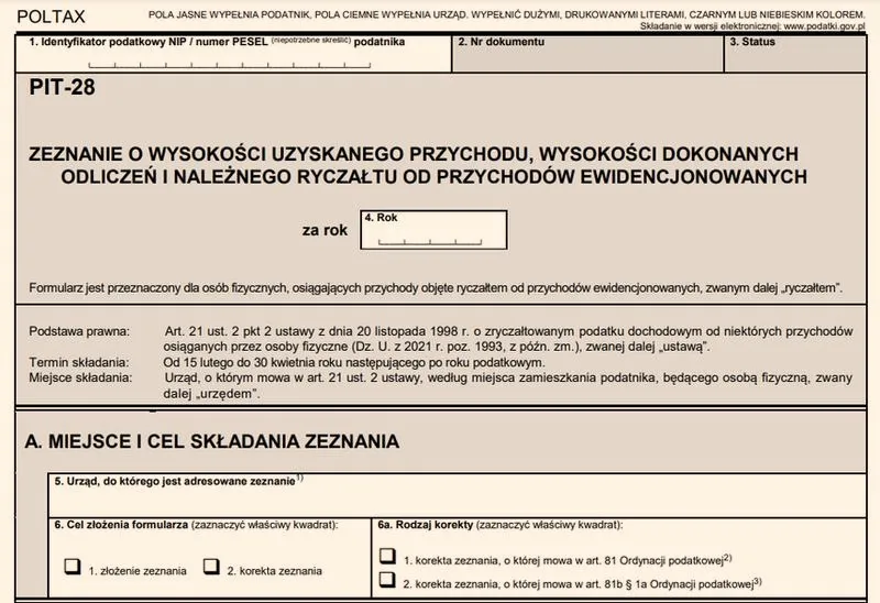 Co warto wiedzieć o podatku PIT 28? Przewodnik dla podatników