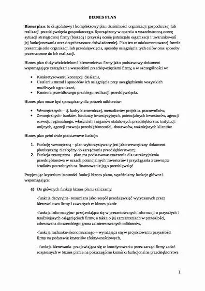 Biznes plan sklepu odzieżowego
