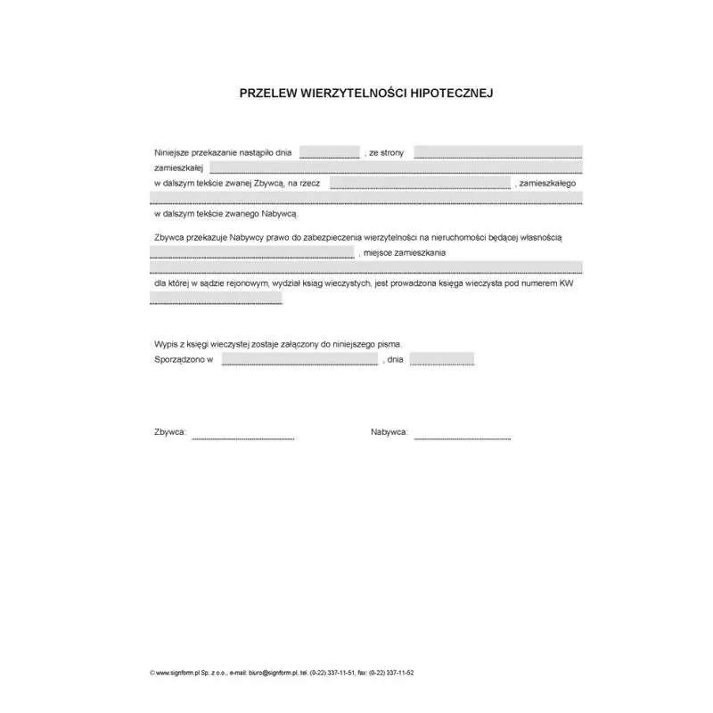 Cesja wierzytelności forma i dokumentacja