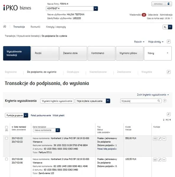 Dodawanie kontrahenta w iPKO biznes