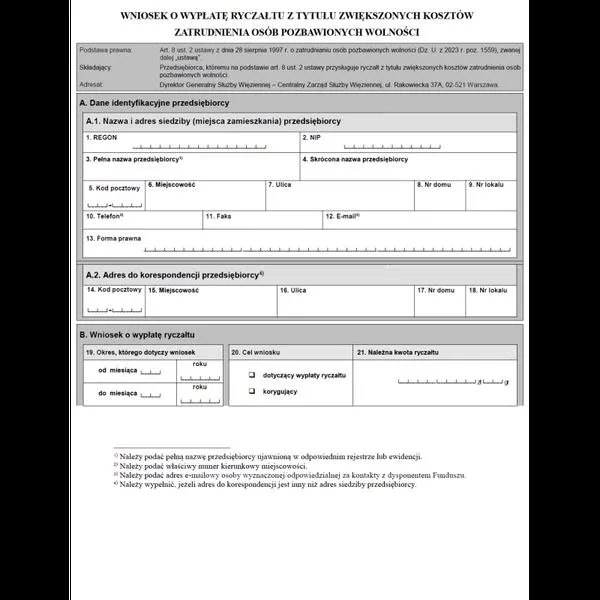 Formularz do rozliczenia podatku