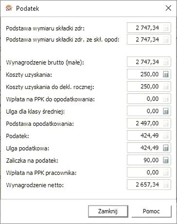Obliczanie podatku
