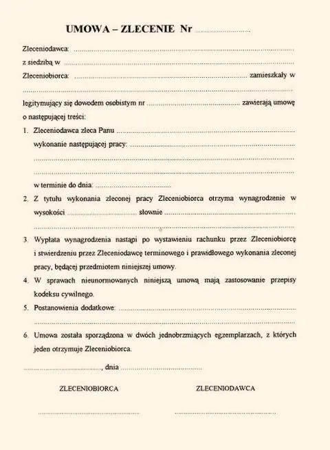 Polski Ład umowa zlecenie