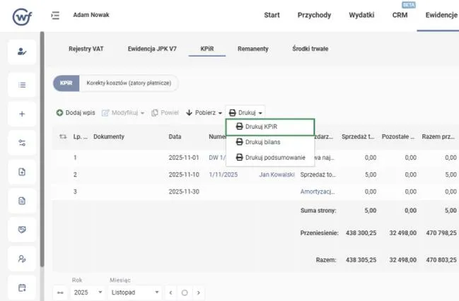 Prowadzenie księgowości