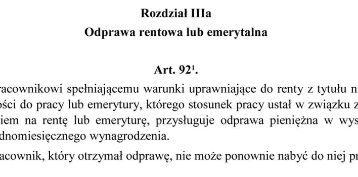 Wysokość odprawy emerytalnej